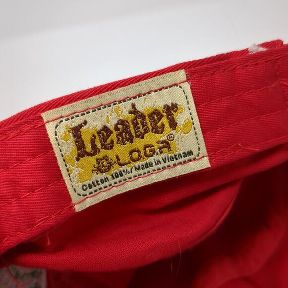 Cross Rhinestone Slideback Army Cap Red One Size Embroidered Leader - Picture 9 of 9